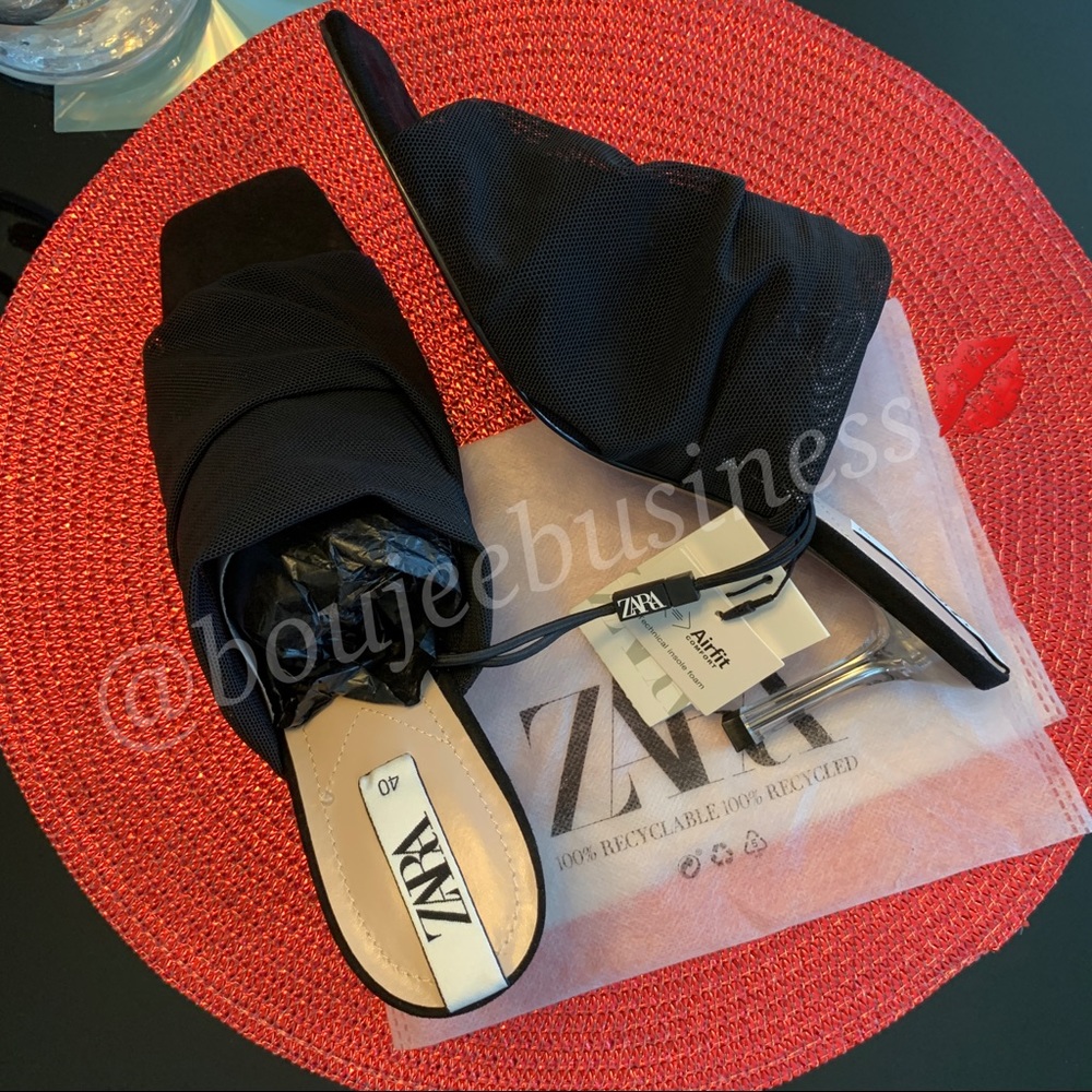 ZARA BNWT Mesh Mule Sandal - Picture 4 of 8